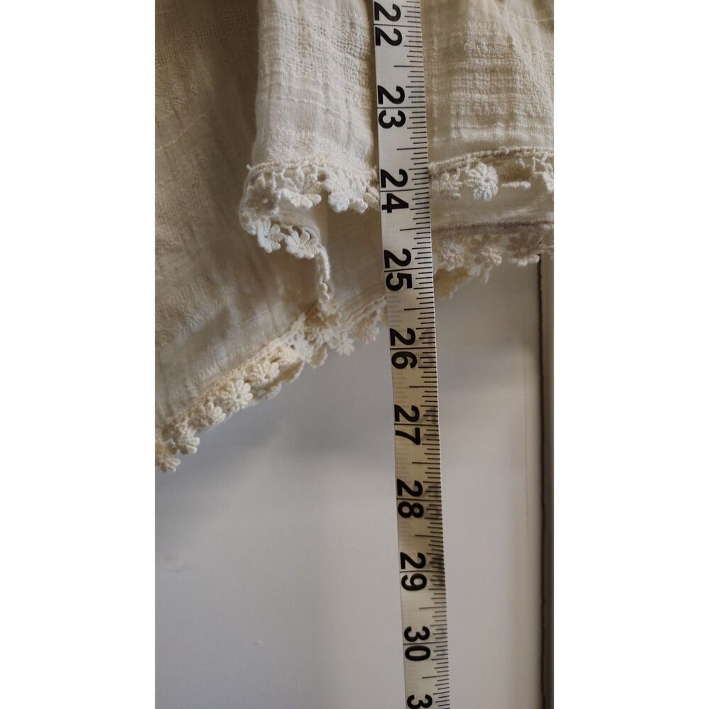 Chelsea & Violet XS Ivory Lace Top Cold Shoulder Long Sleeve Blouse - Picture 6 of 7